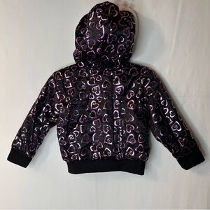 Kidgets Black Purple Kids Baby’s Heart Hoodie Jacket Size 24 Months